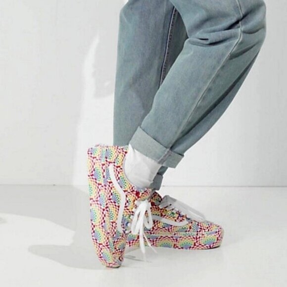 VANS Old Skool Pride Platfor Skate Shoes Size 6.5 New - Picture 1 of 6